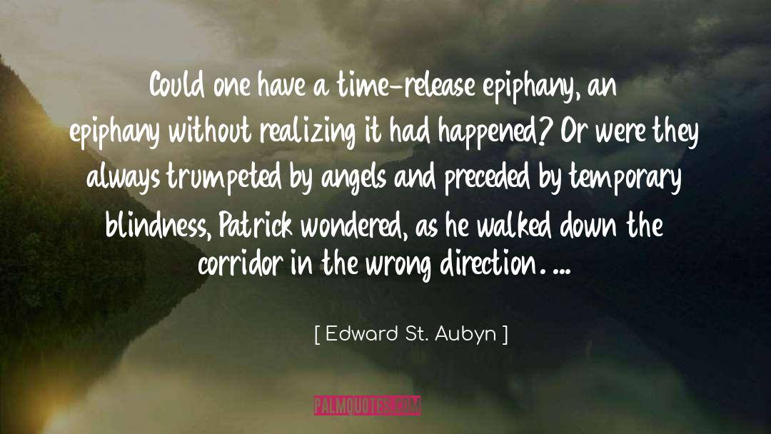 Epiphany quotes by Edward St. Aubyn