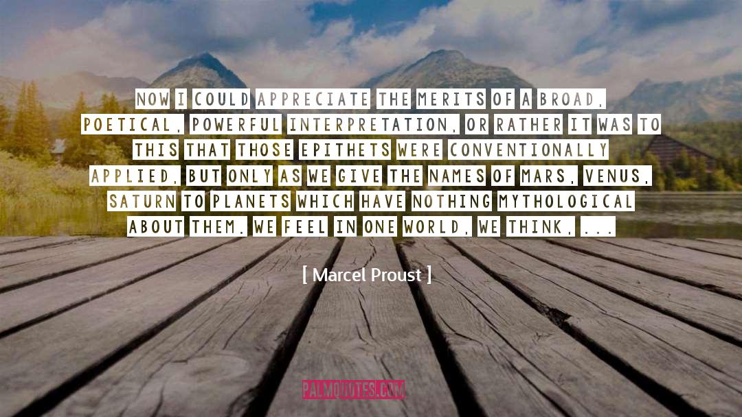 Epithets quotes by Marcel Proust