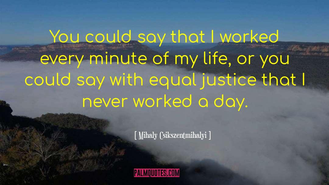 Equal Justice quotes by Mihaly Csikszentmihalyi