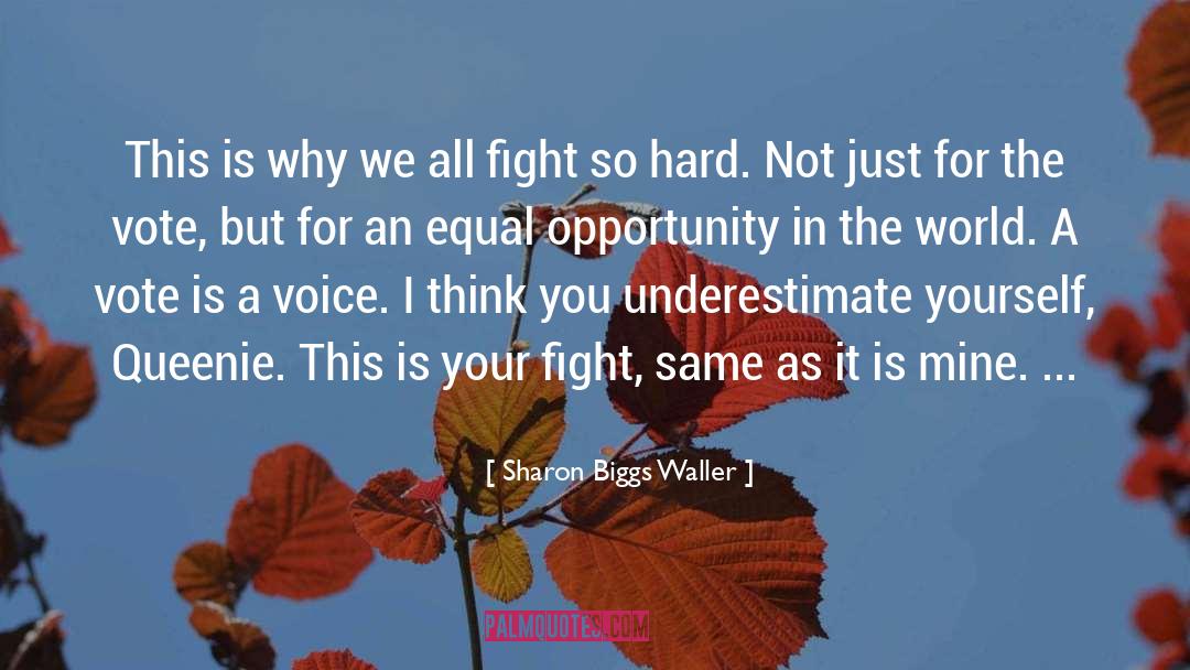 Equal Opportunity quotes by Sharon Biggs Waller