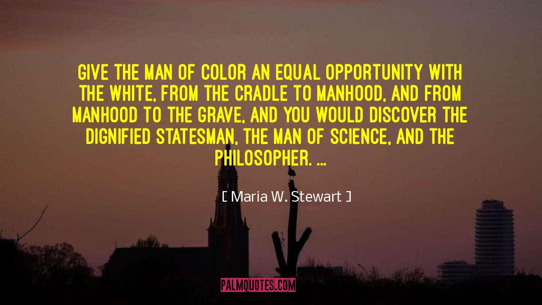 Equal Opportunity quotes by Maria W. Stewart