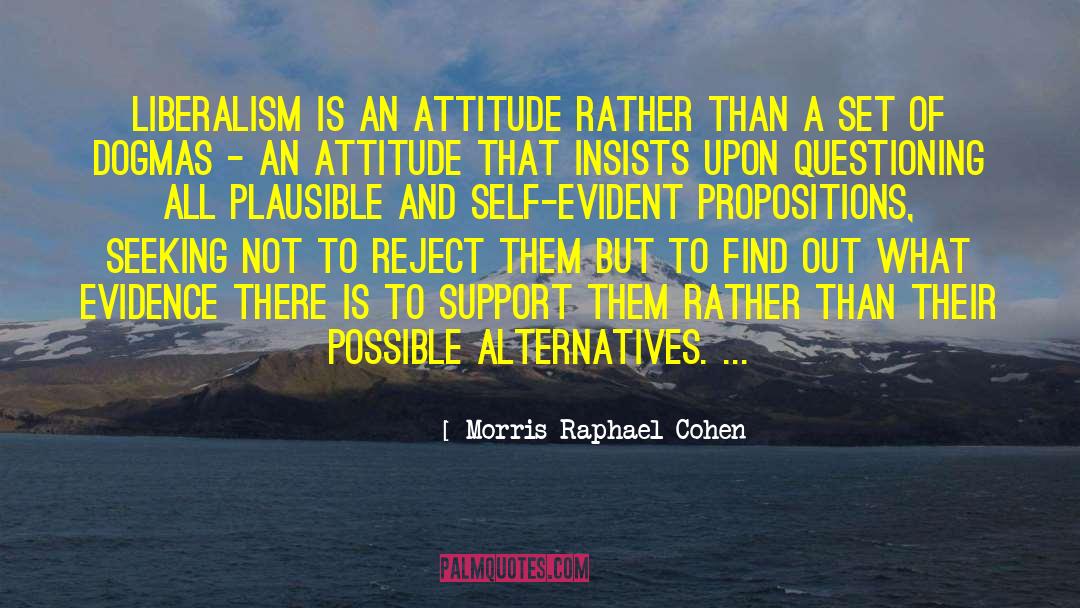 Equality And Attitude quotes by Morris Raphael Cohen