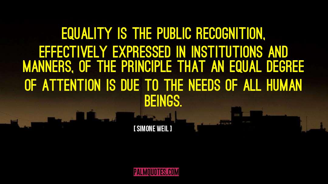 Equality For All quotes by Simone Weil