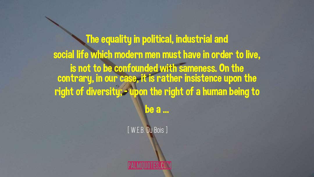 Equality No Discrimination quotes by W.E.B. Du Bois