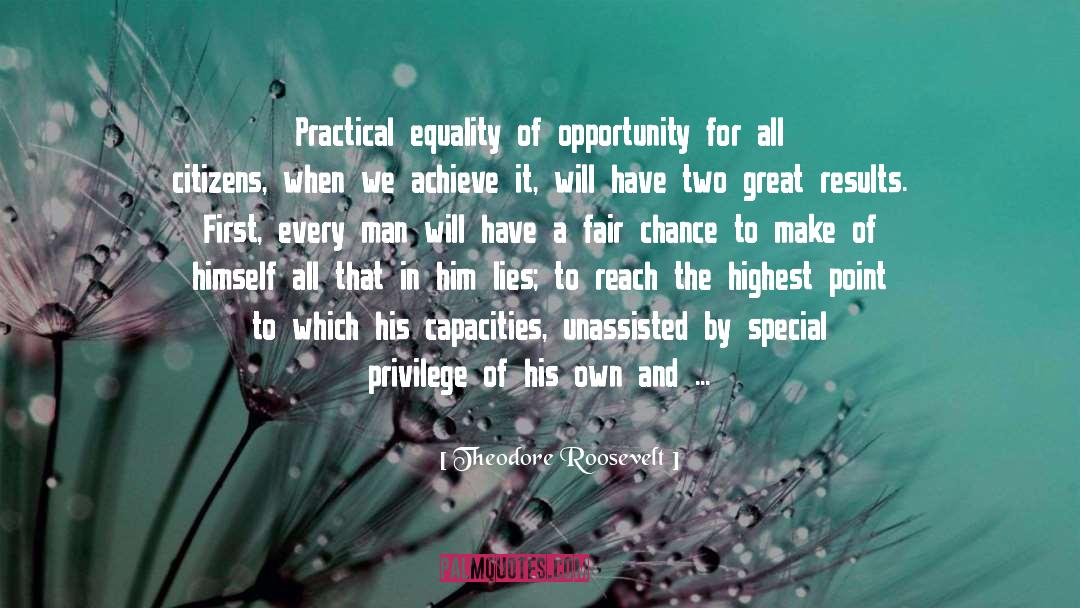 Equality No Discrimination quotes by Theodore Roosevelt
