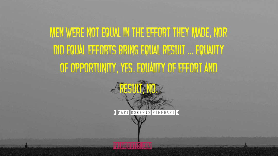 Equality Of Opportunity quotes by Mary Roberts Rinehart