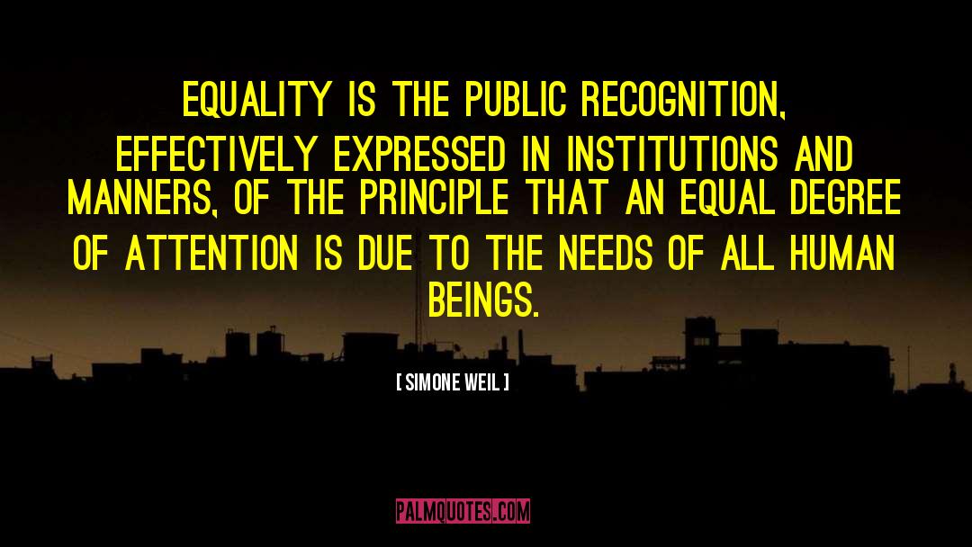 Equality Of People quotes by Simone Weil