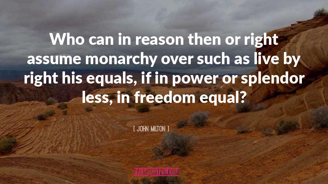 Equality quotes by John Milton