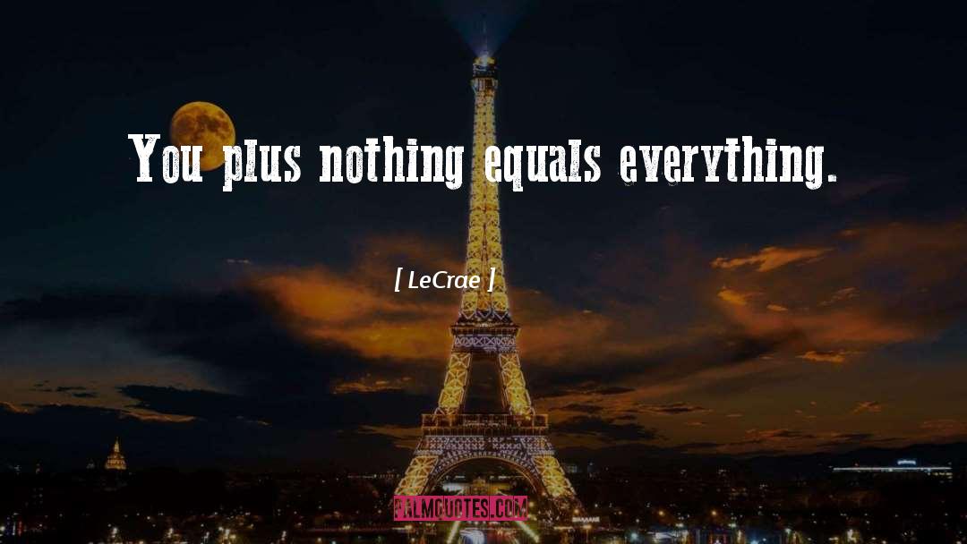 Equals quotes by LeCrae