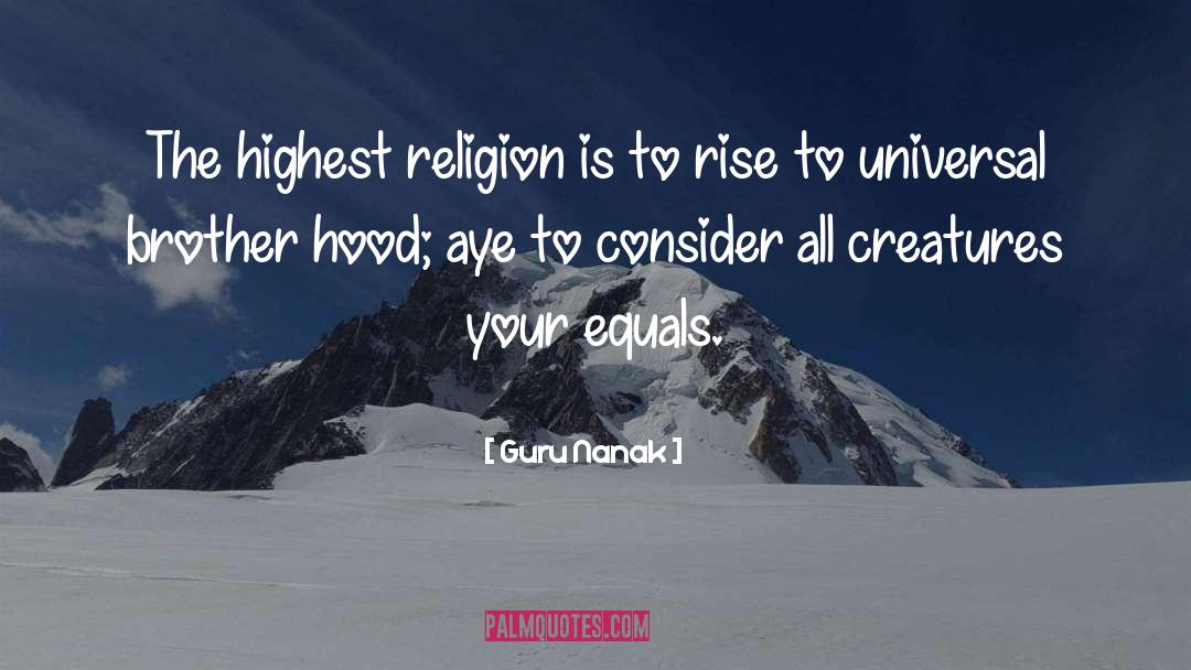 Equals quotes by Guru Nanak