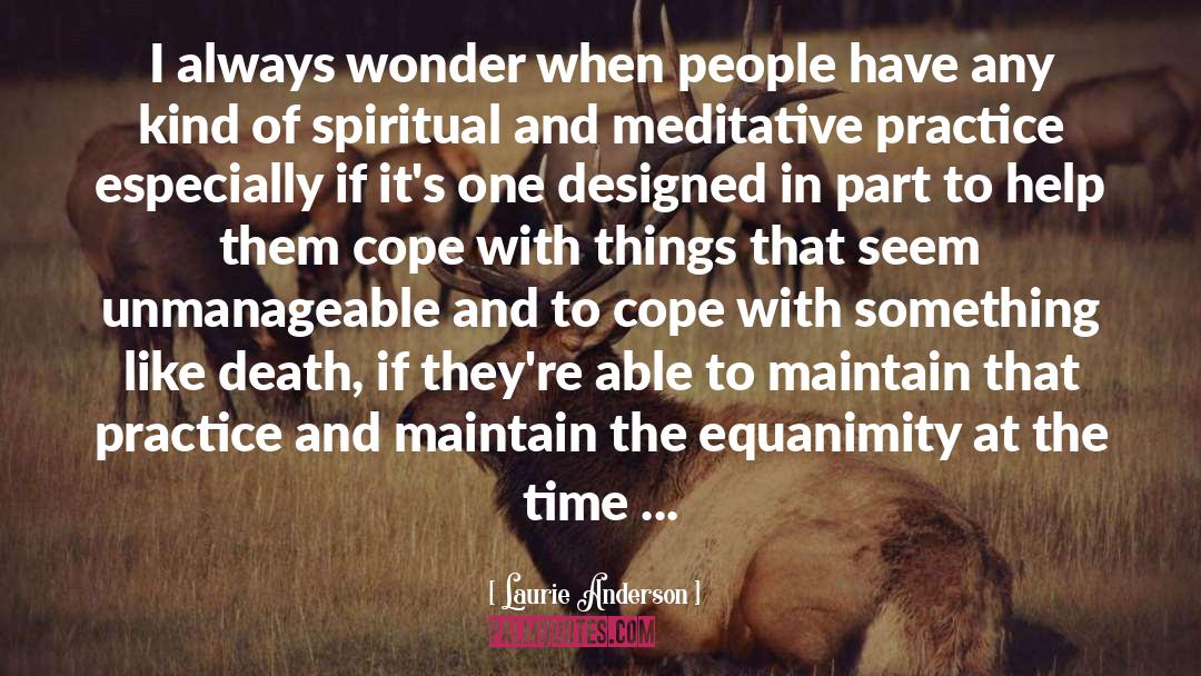 Equanimity quotes by Laurie Anderson