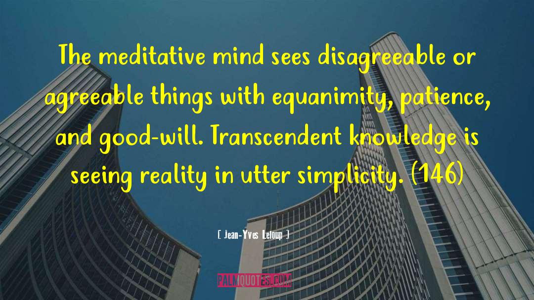 Equanimity quotes by Jean-Yves Leloup