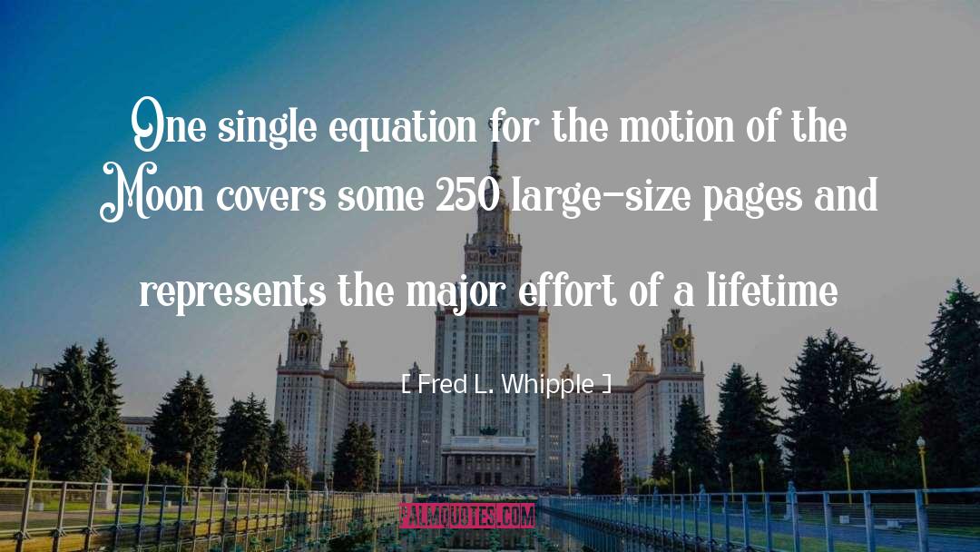 Equation quotes by Fred L. Whipple