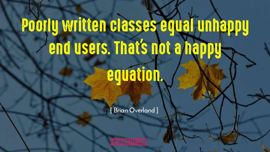 Equation quotes by Brian Overland