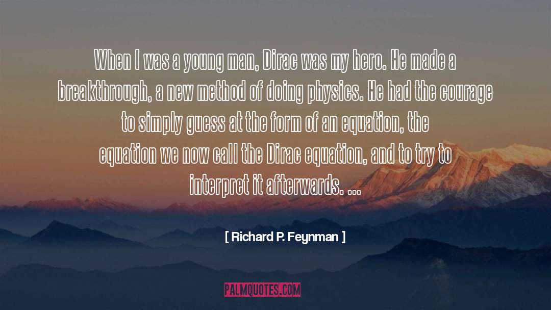 Equation quotes by Richard P. Feynman
