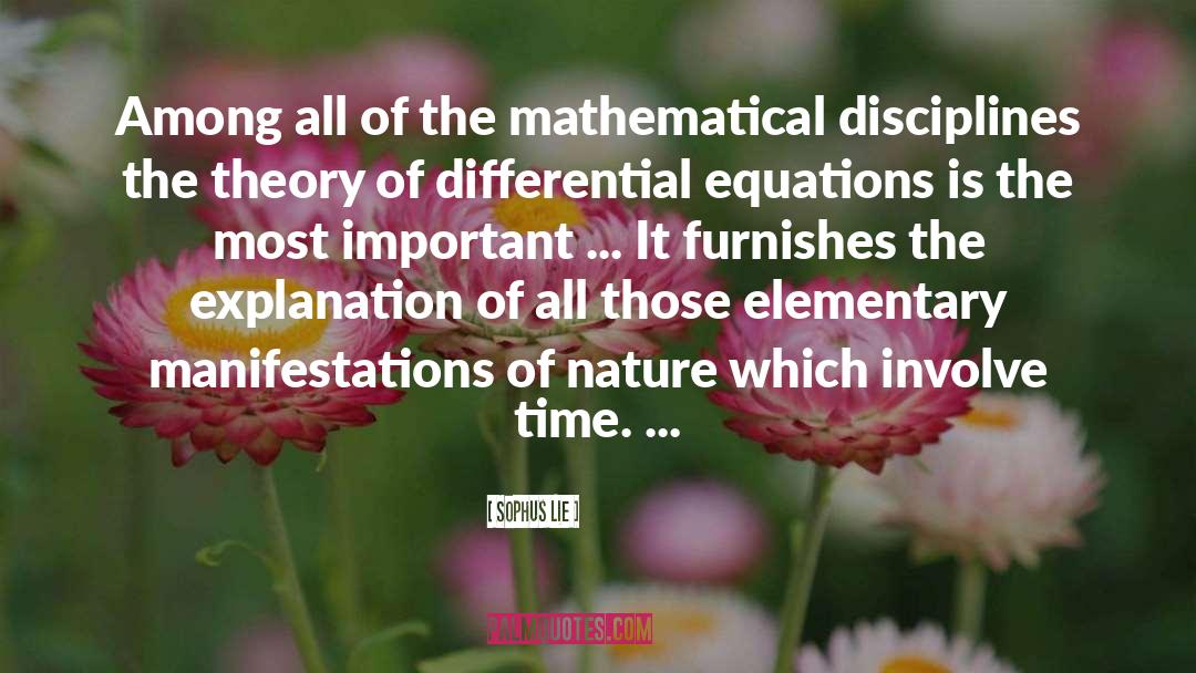 Equations quotes by Sophus Lie