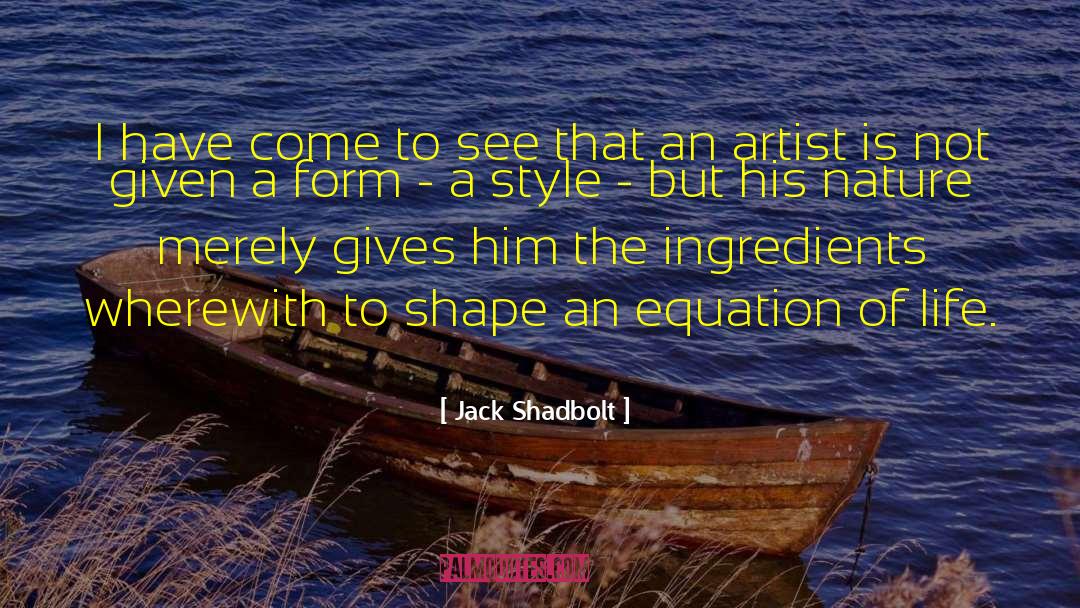 Equations quotes by Jack Shadbolt