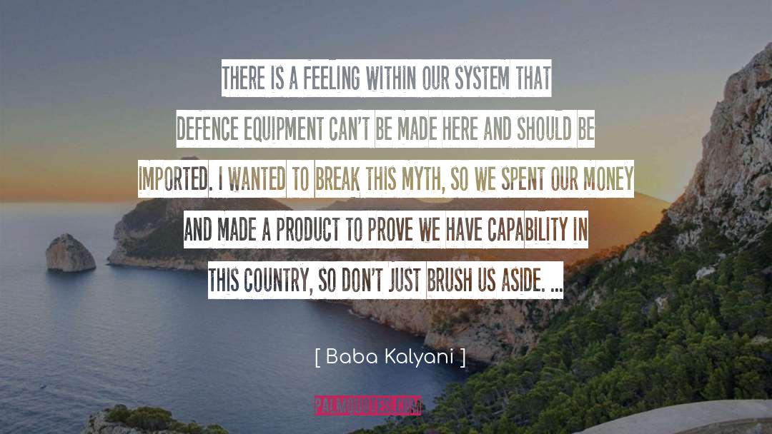 Equipment quotes by Baba Kalyani