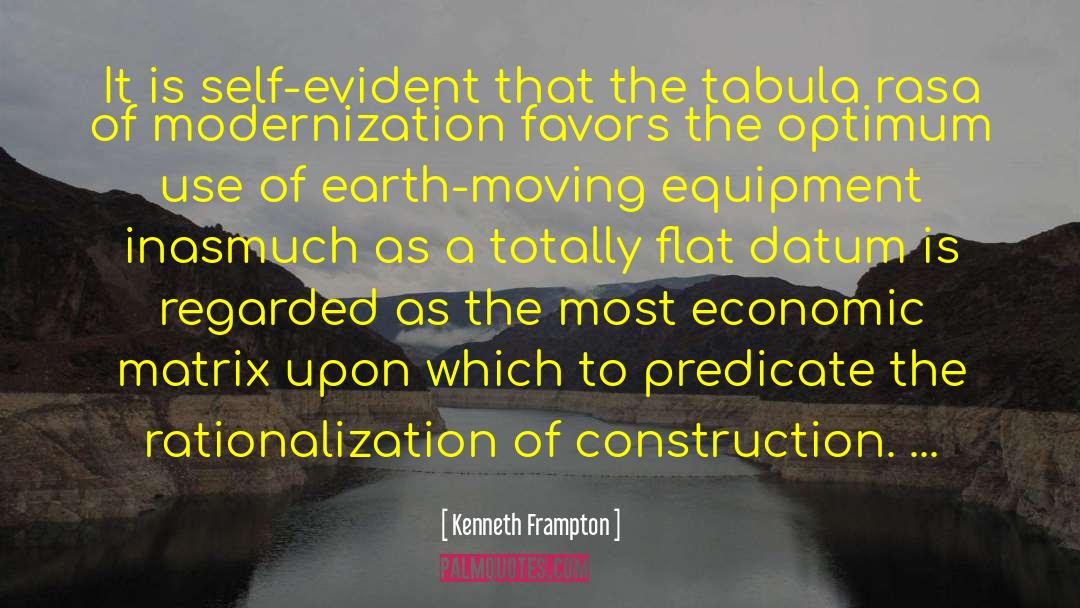 Equipment quotes by Kenneth Frampton