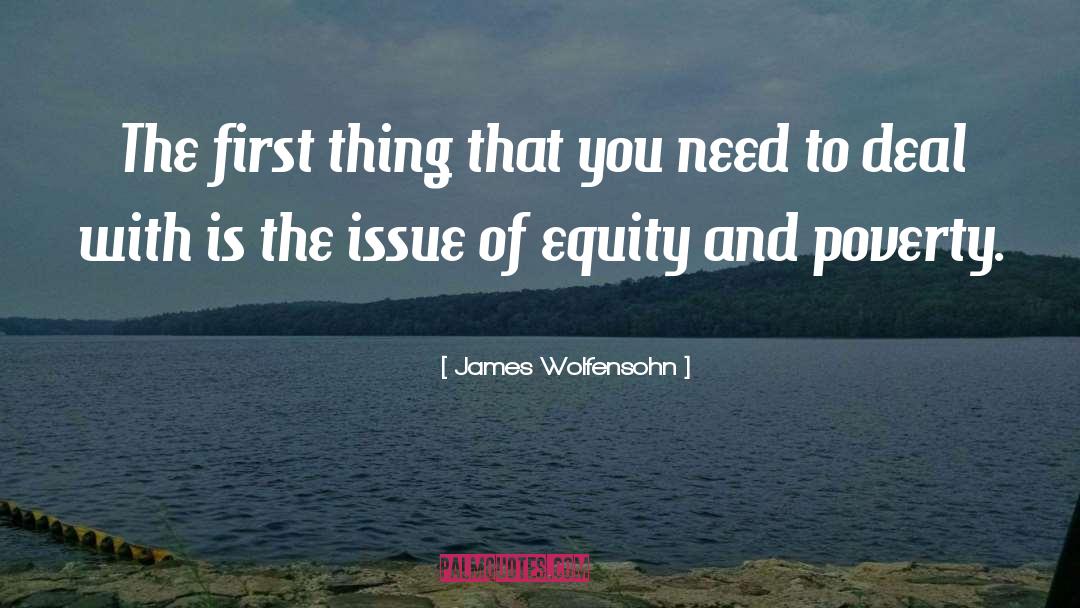 Equity quotes by James Wolfensohn