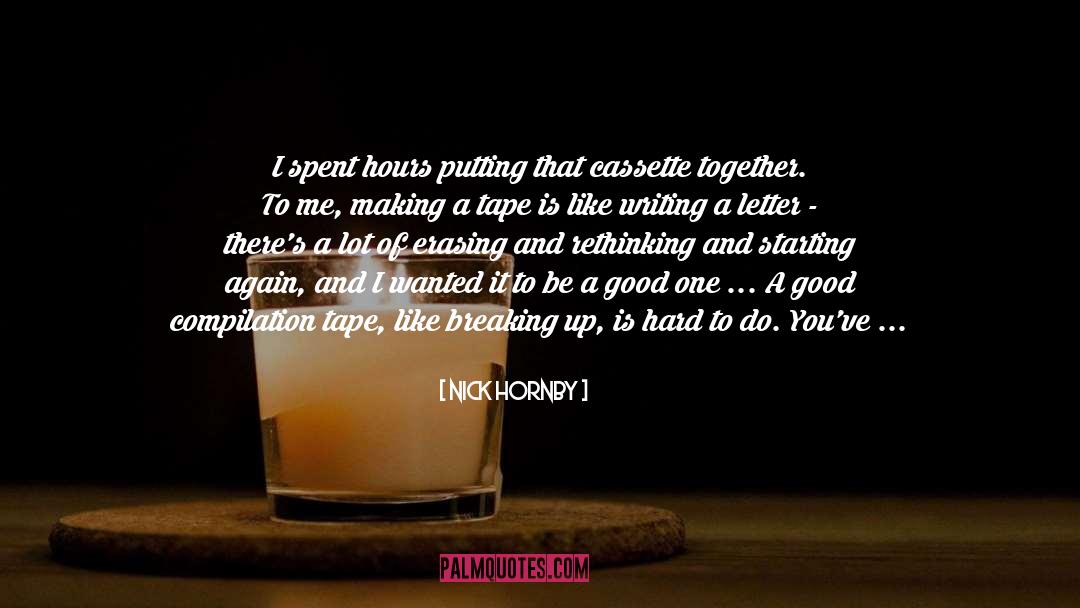 Erasing quotes by Nick Hornby