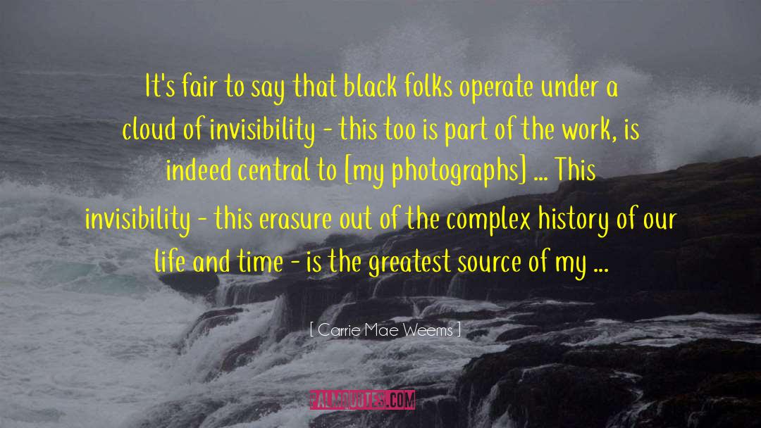 Erasure quotes by Carrie Mae Weems