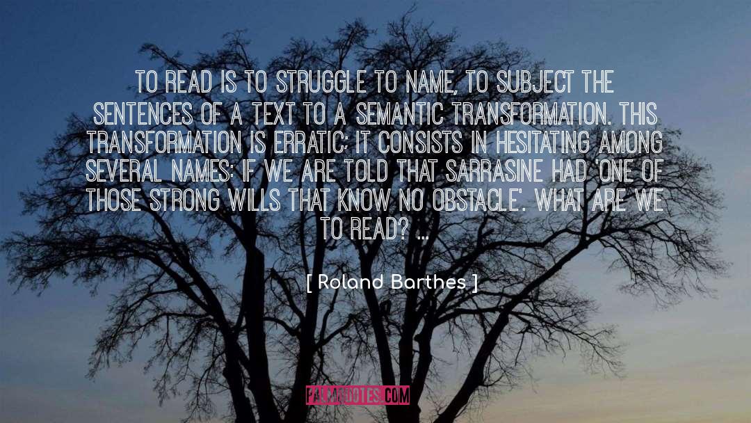 Erratic quotes by Roland Barthes