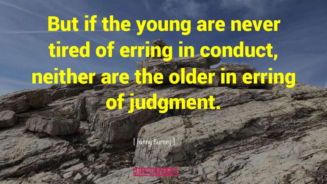 Erring quotes by Fanny Burney