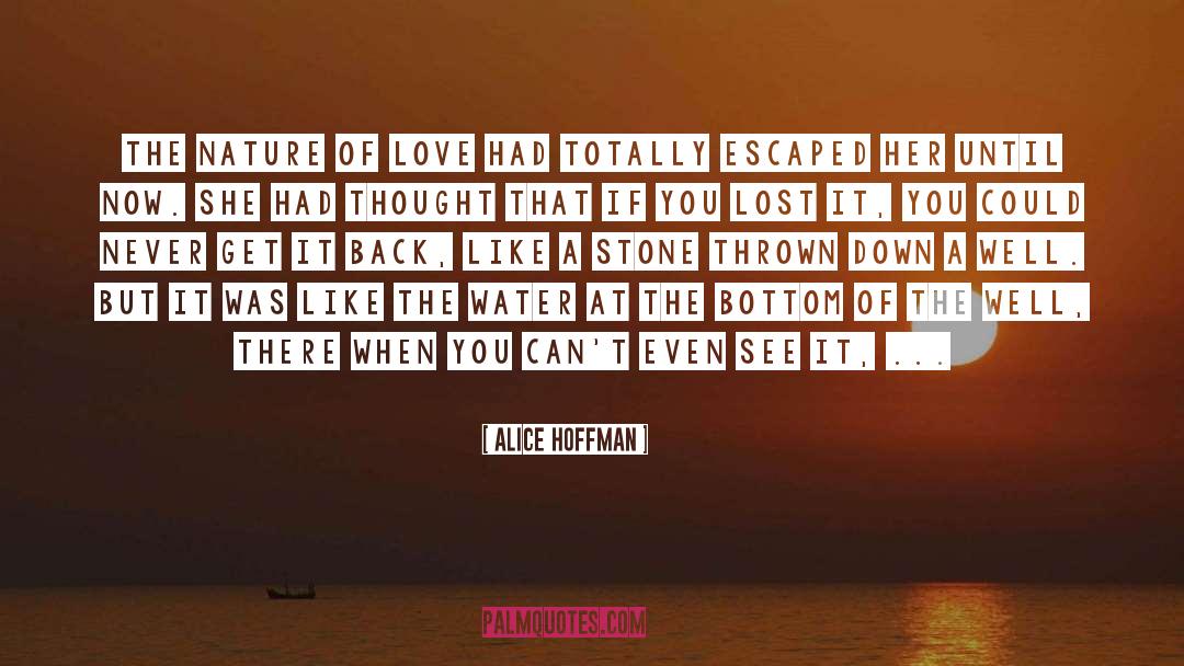 Escaped quotes by Alice Hoffman
