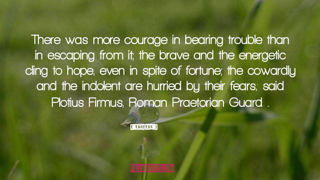 Escaping Danger quotes by Tacitus