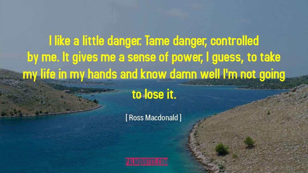 Escaping Danger quotes by Ross Macdonald