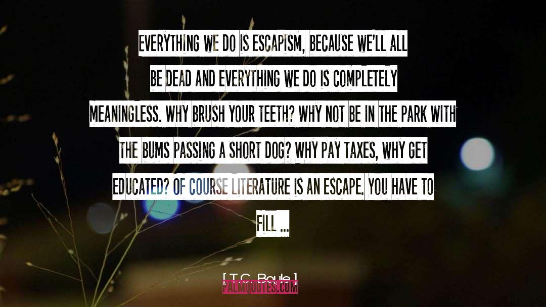 Escapism quotes by T.C. Boyle