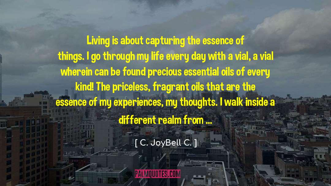 Essence Of Things quotes by C. JoyBell C.