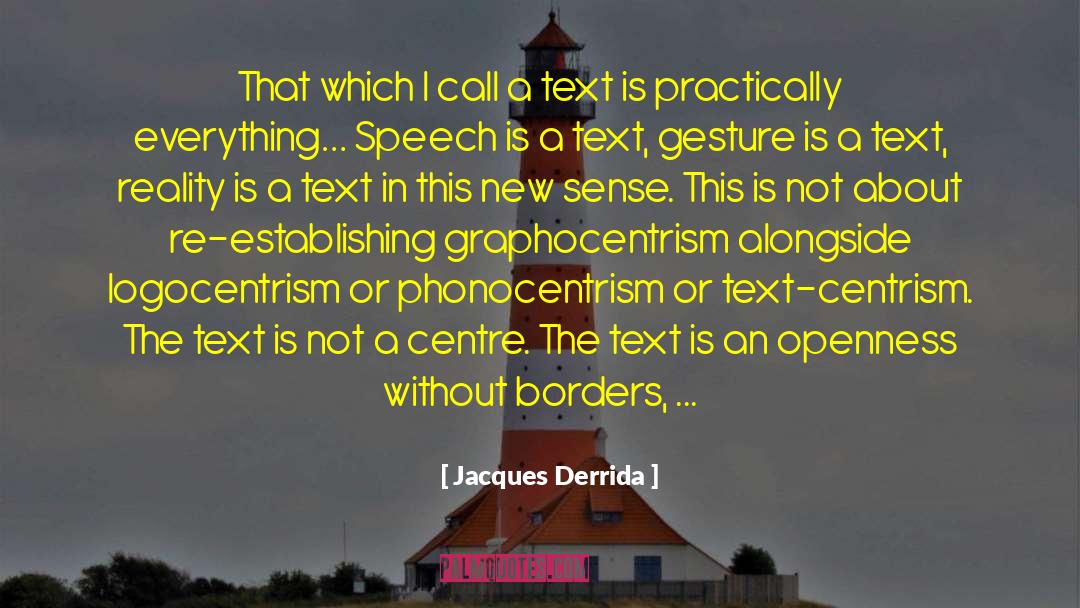 Establishing quotes by Jacques Derrida