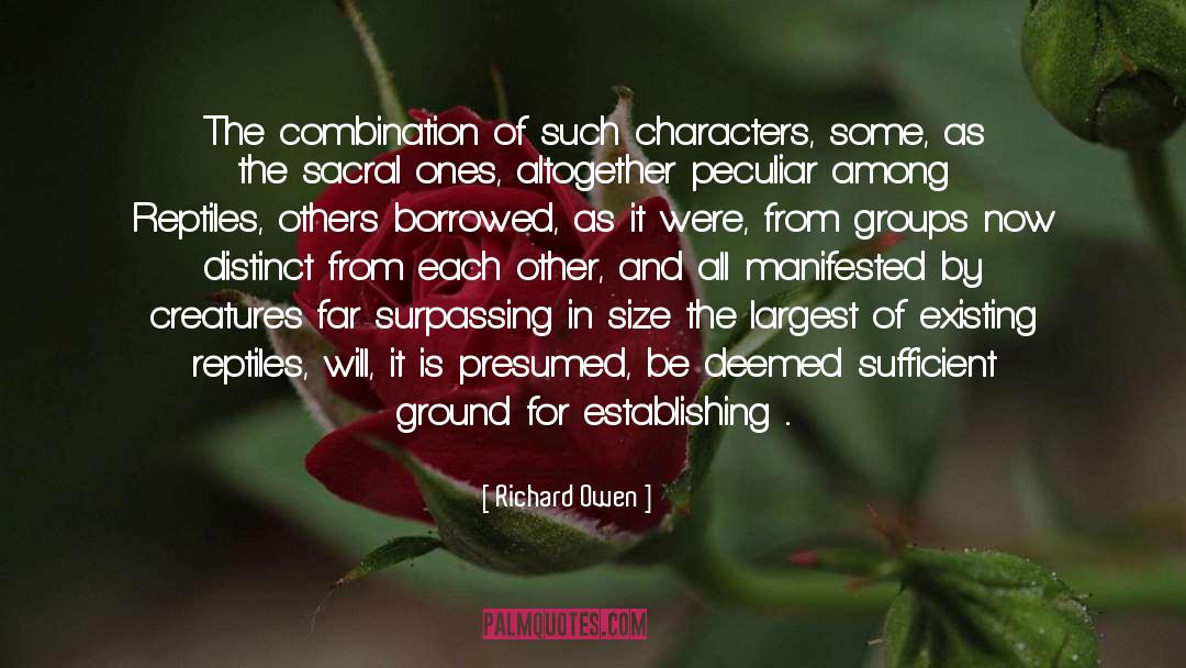 Establishing quotes by Richard Owen