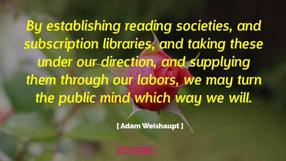 Establishing quotes by Adam Weishaupt