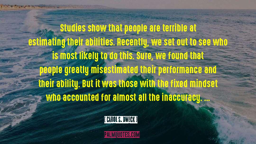 Estimating quotes by Carol S. Dweck