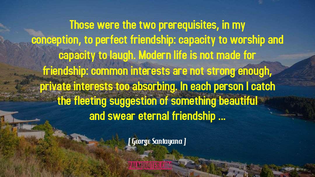 Eternal Friendship quotes by George Santayana