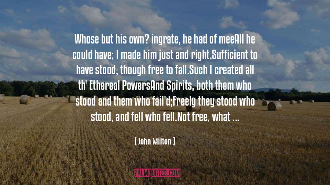 Ethereal quotes by John Milton