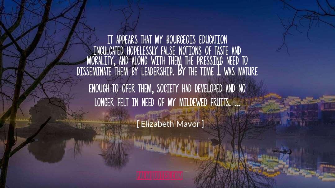 Ethics And Morality quotes by Elizabeth Mavor