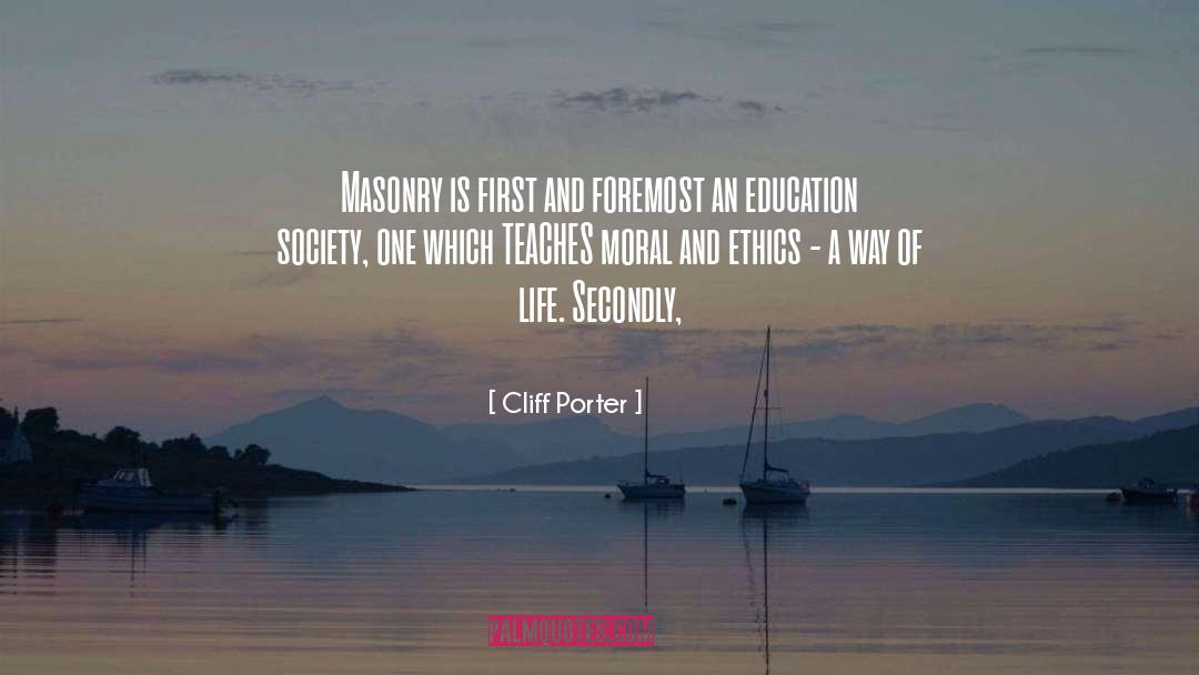 Ethics quotes by Cliff Porter