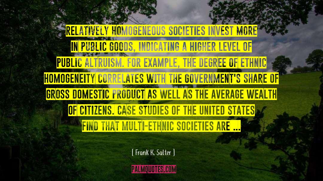 Ethnic Studies quotes by Frank K. Salter