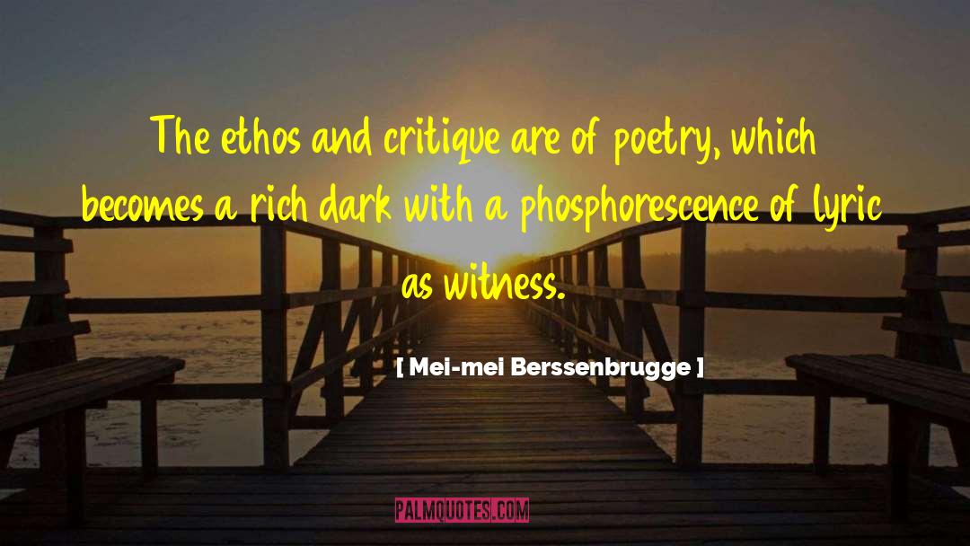 Ethos quotes by Mei-mei Berssenbrugge