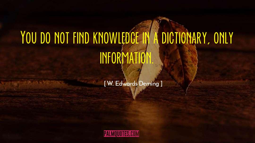 Etymology Dictionary quotes by W. Edwards Deming
