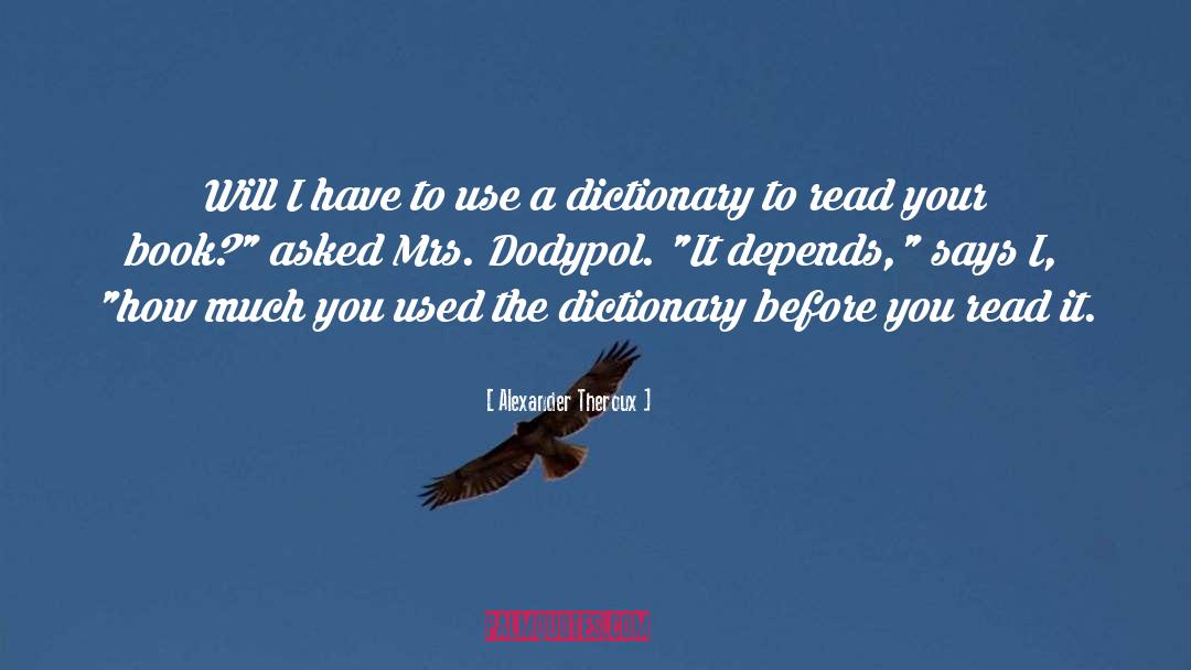 Etymology Dictionary quotes by Alexander Theroux
