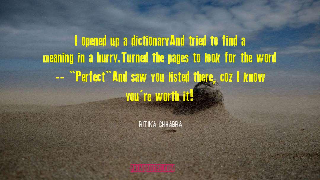 Etymology Dictionary quotes by Ritika Chhabra