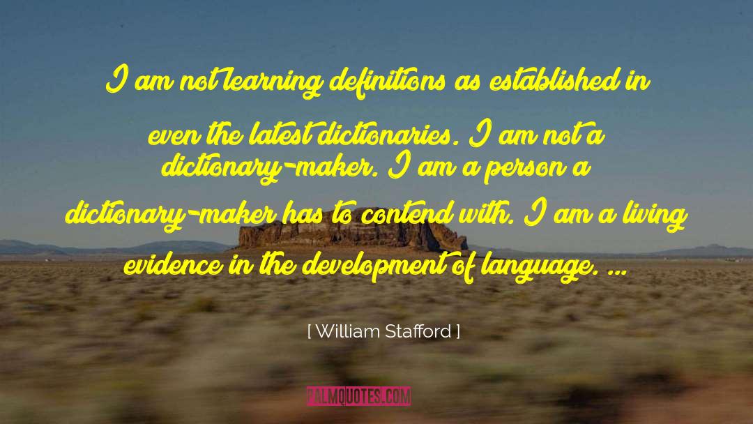 Etymology Dictionary quotes by William Stafford