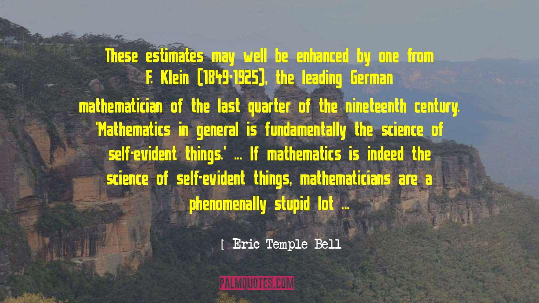 Euclid quotes by Eric Temple Bell