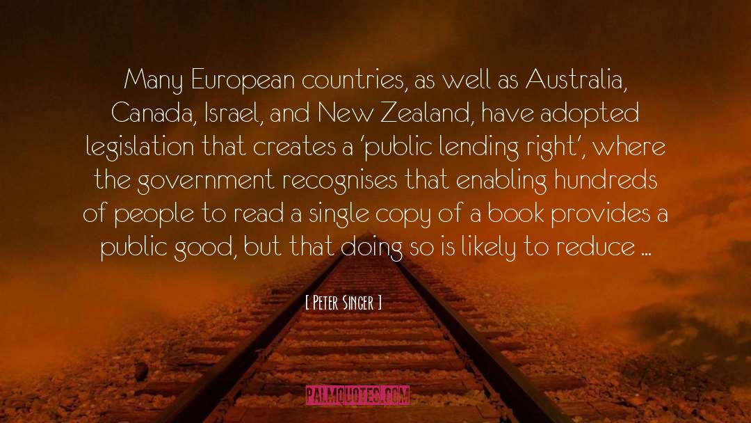 European Countries quotes by Peter Singer