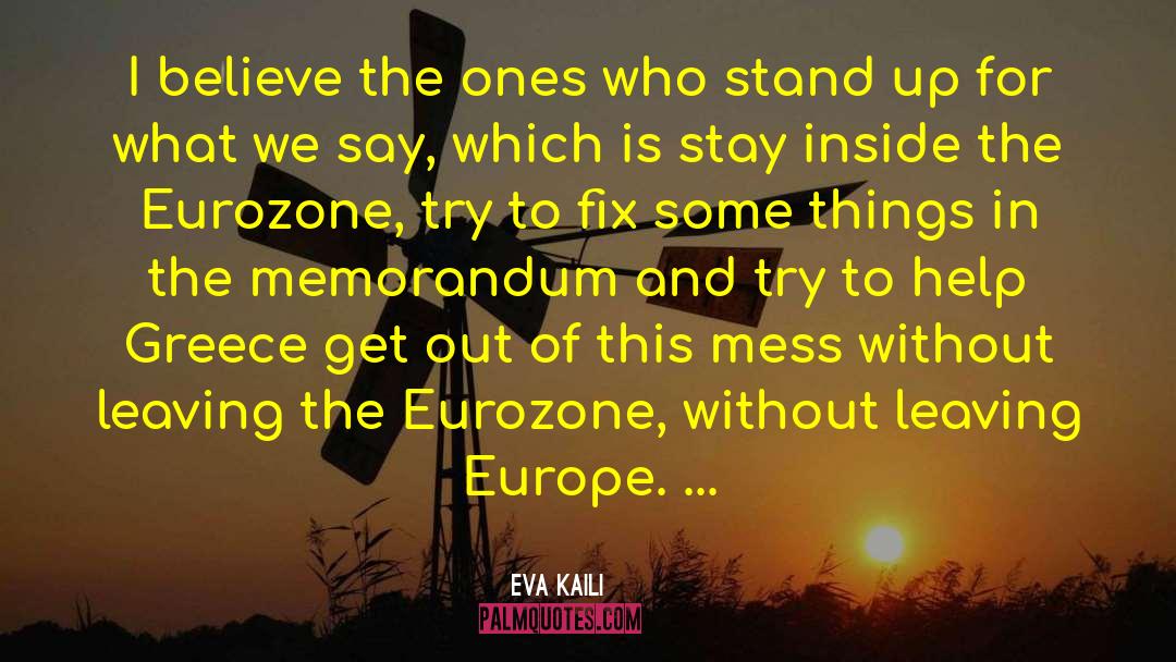 Eurozone quotes by Eva Kaili